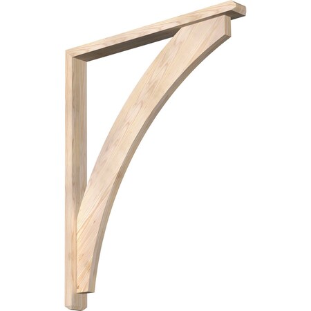 Ekena Millwork Thorton Craftsman Smooth Bracket w/ Offset Brace, Douglas Fir, 3 1/2"W x 34"D x 42"H BKT0402X34X42THR04SDF
